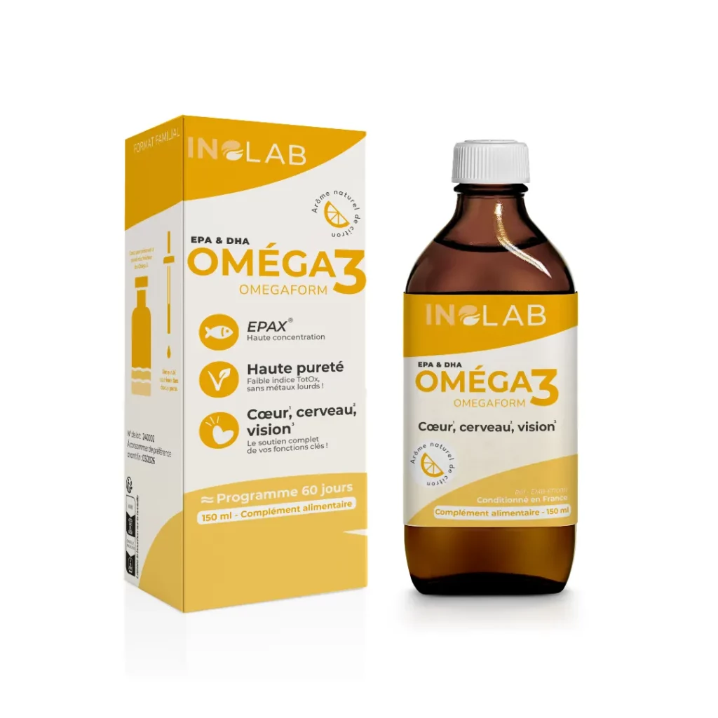 Huile d'Oméga 3 liquide • EPA DHA • EPAX en bouteille