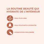 La routine beauté qui hydrate de l'intérieur ; peau plus lisse, éclatante, et hydratation prolongée