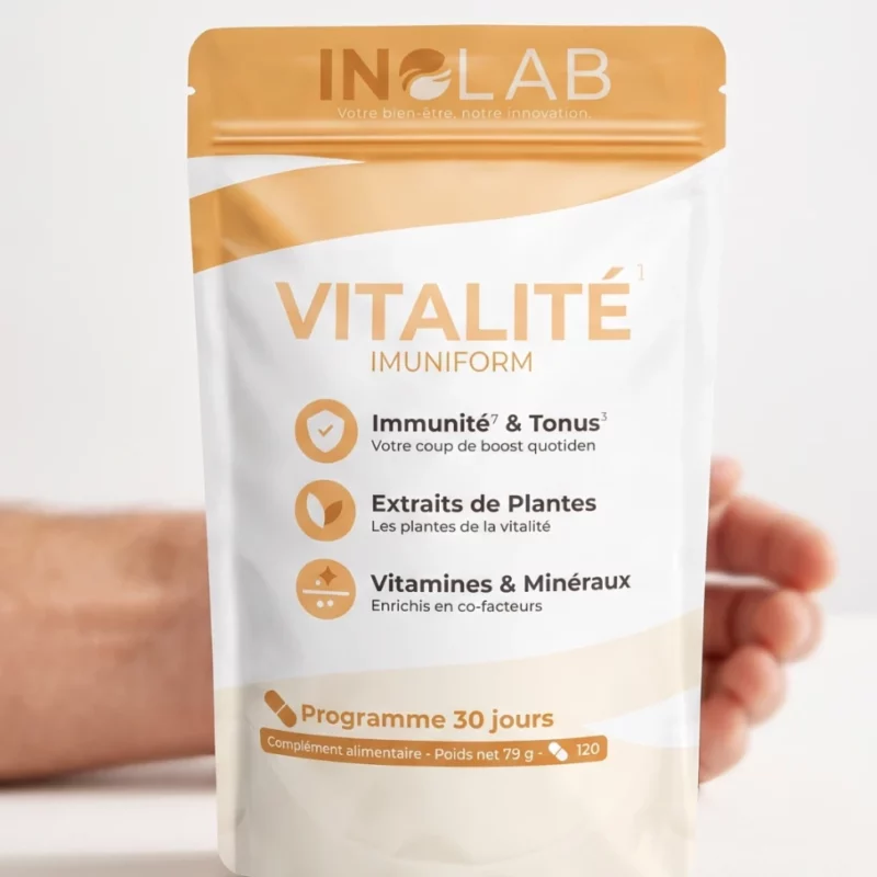 Sachet IMUNIFORM Inolab : 120 gélules multivitamines, minéraux et plantes dont ginseng sibérien