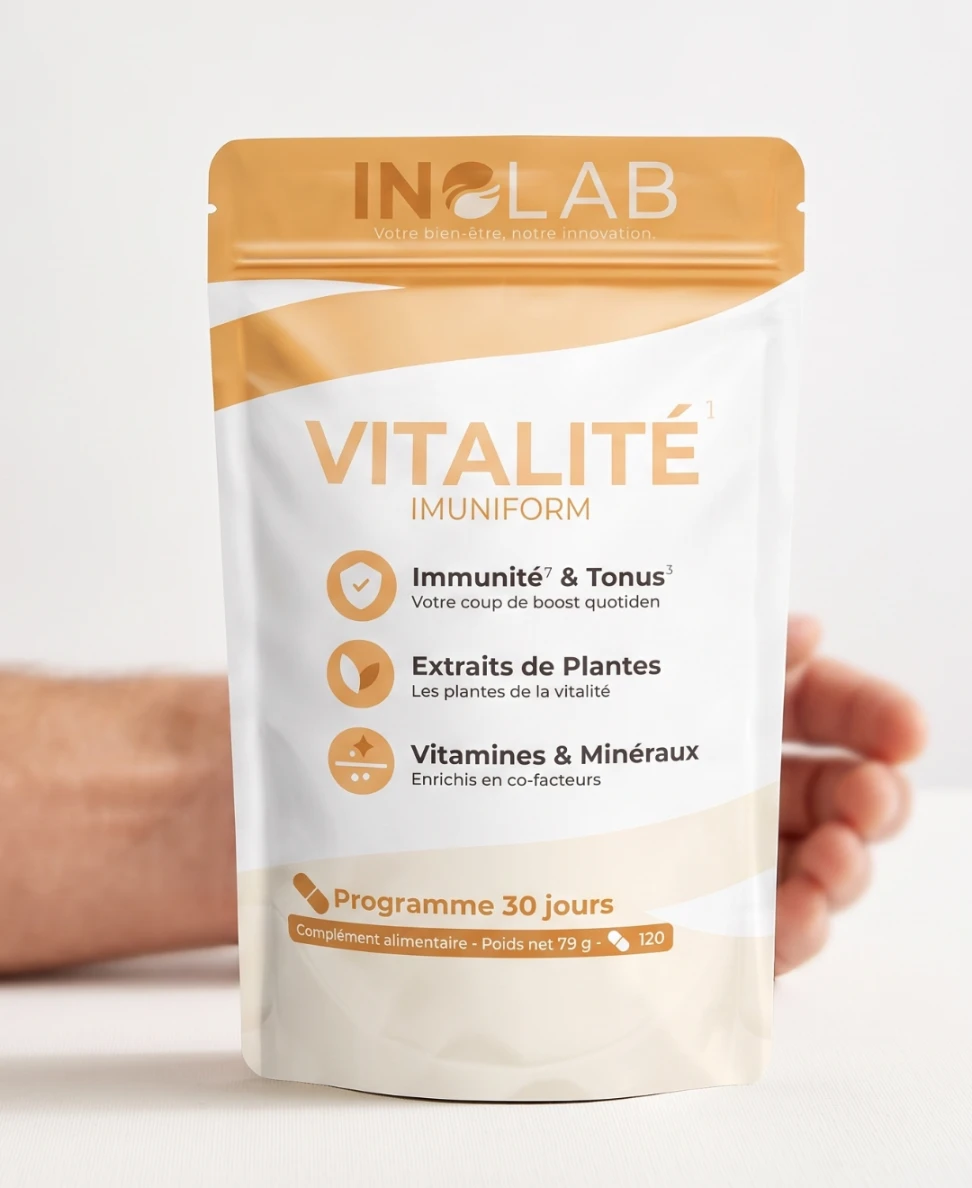 Sachet IMUNIFORM Inolab : 120 gélules multivitamines, minéraux et plantes dont ginseng sibérien