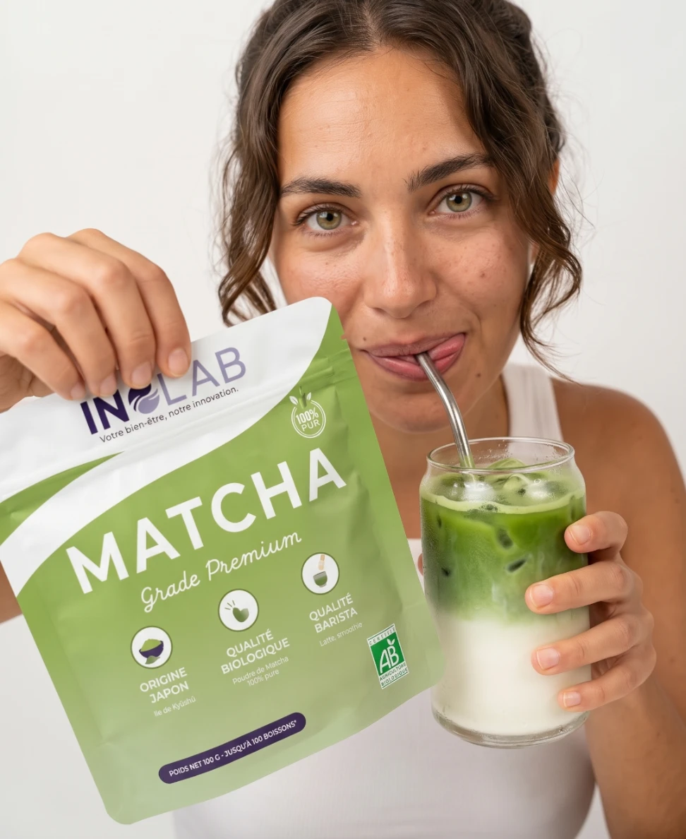 MATCHA BIO : thé matcha bio japonais riche en catéchines et L-théanine, emballage recyclable