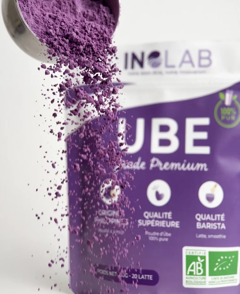 Utilisation UBE BIO : 1 cuillère à café (environ 5 g) dans une boisson chaude ou froide, un smoothie ou une recette