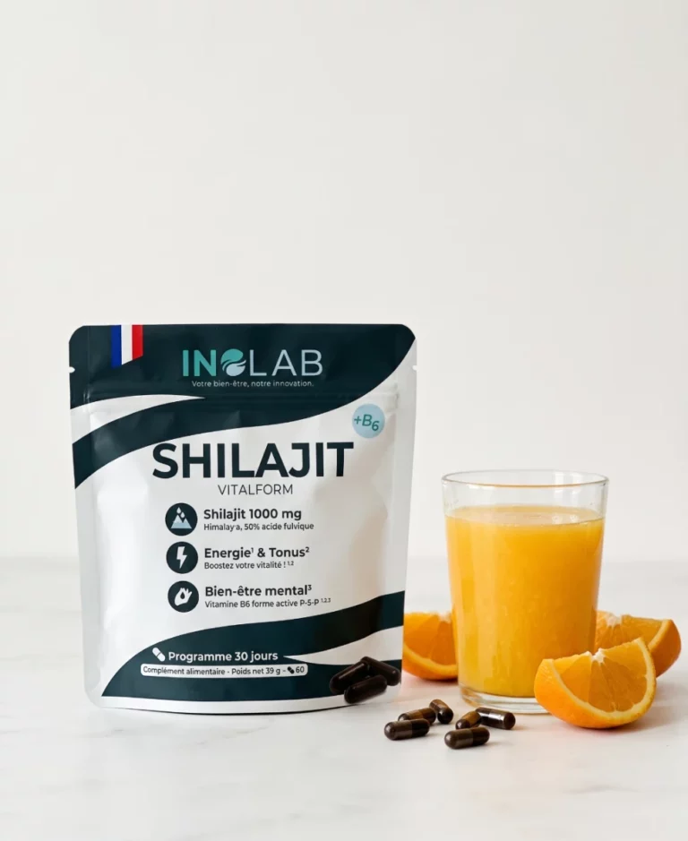 VITALFORM : chiffres clés, 1000 mg d'extrait équivalent à 4000 mg de résine de shilajit brute